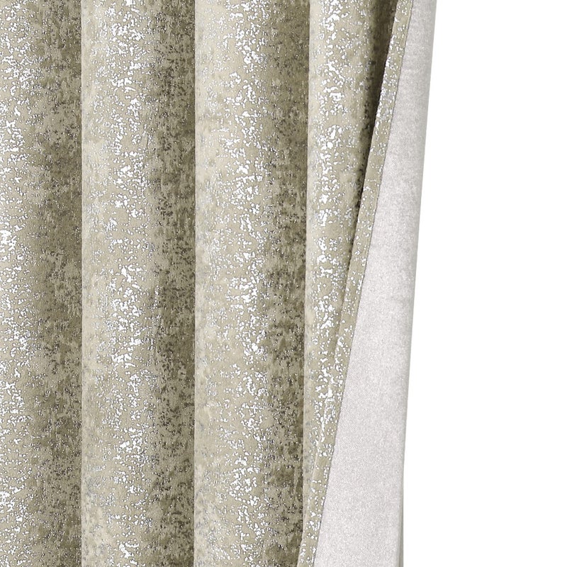 GoodGram 2 Pack Sparkle Chic Thermal Blackout Curtain Panels - Assorted Colors & Sizes (Beige, 84 in. Long) - Image 5